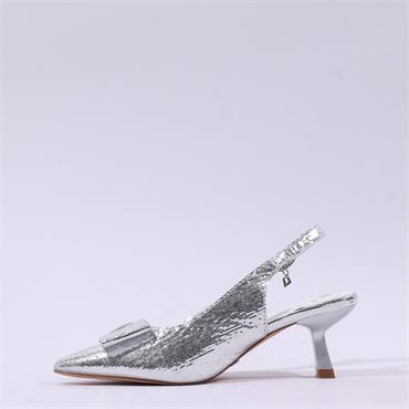 Una Healy Promiscuous Bow Slingback Heel - Silver